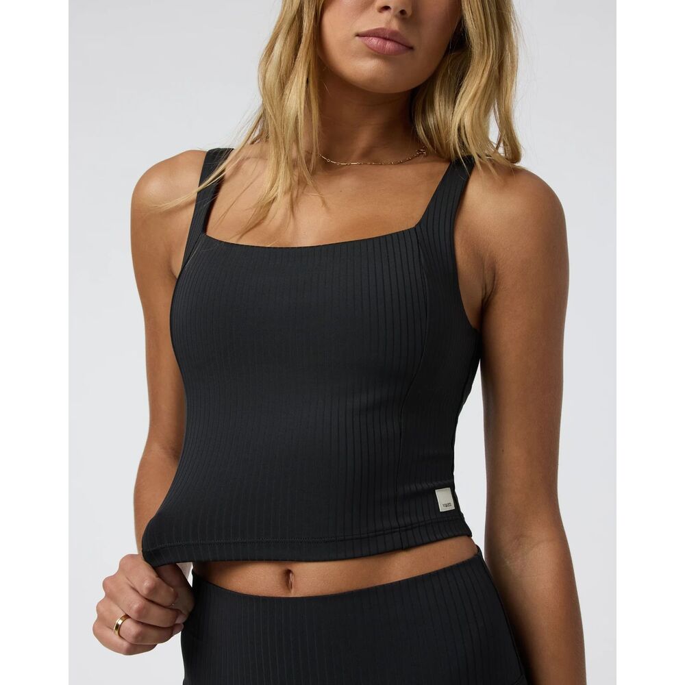 Vuori Inversion Rib Support Tank Top in Black size XL